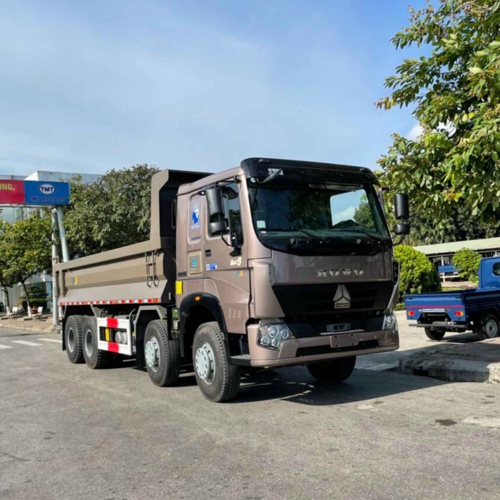 Xe ben Howo 4 chân 380HP Thùng U Đúc Vát