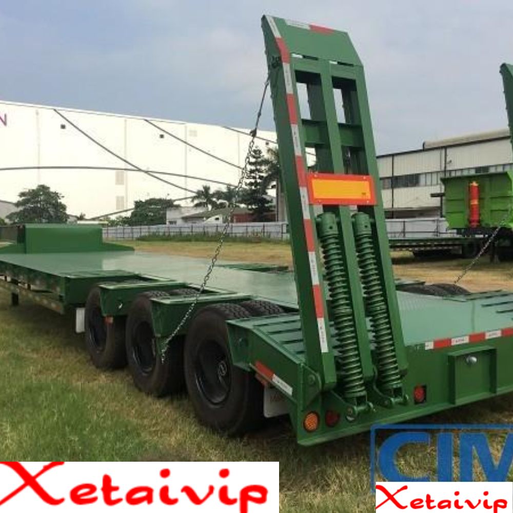 Sơ mi rơ moóc phooc chở máy công trình (Moóc lùn) 3 trục CIMC